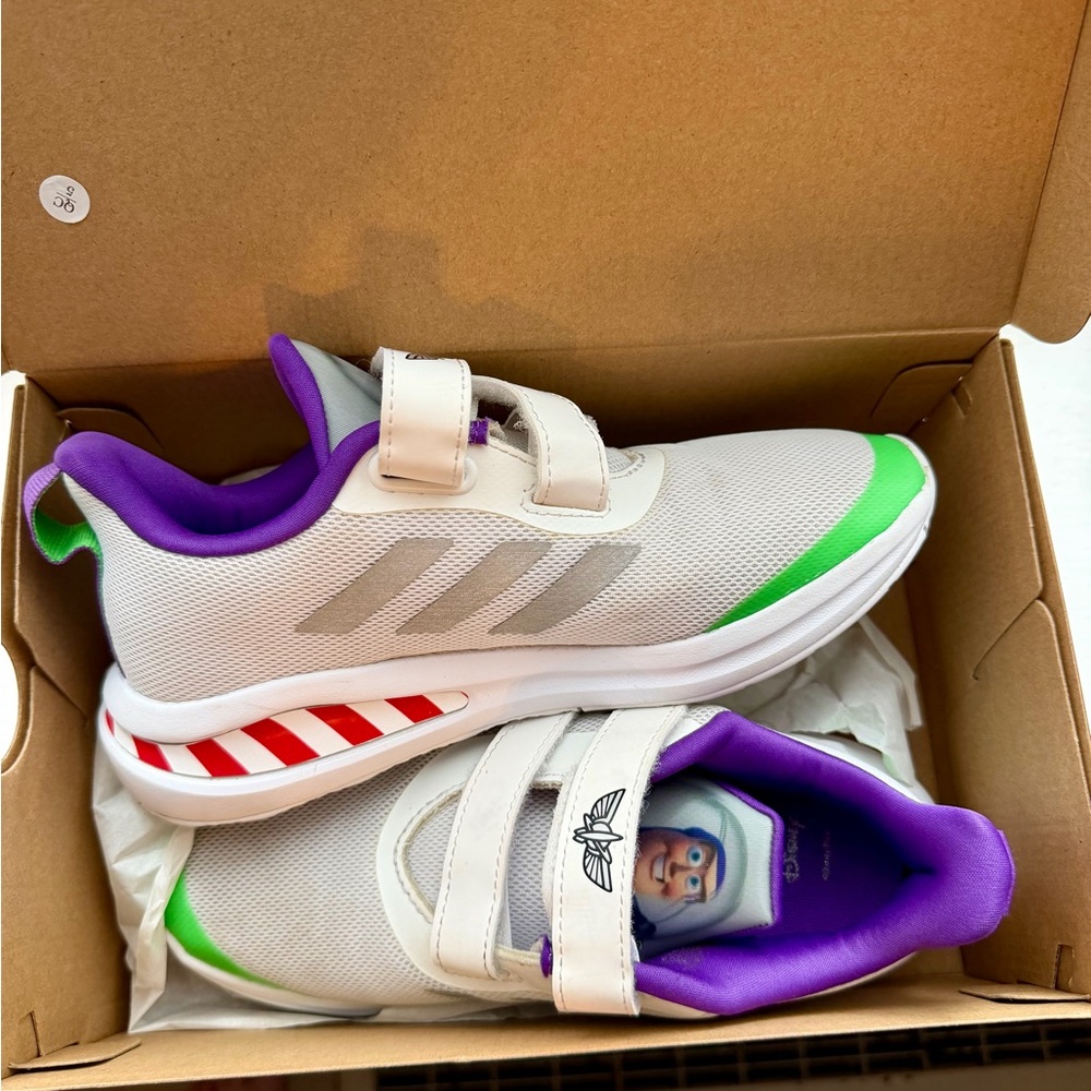 Adidas Pixar Toy Story Buzz Lightyear tennis shoes, size 3.5